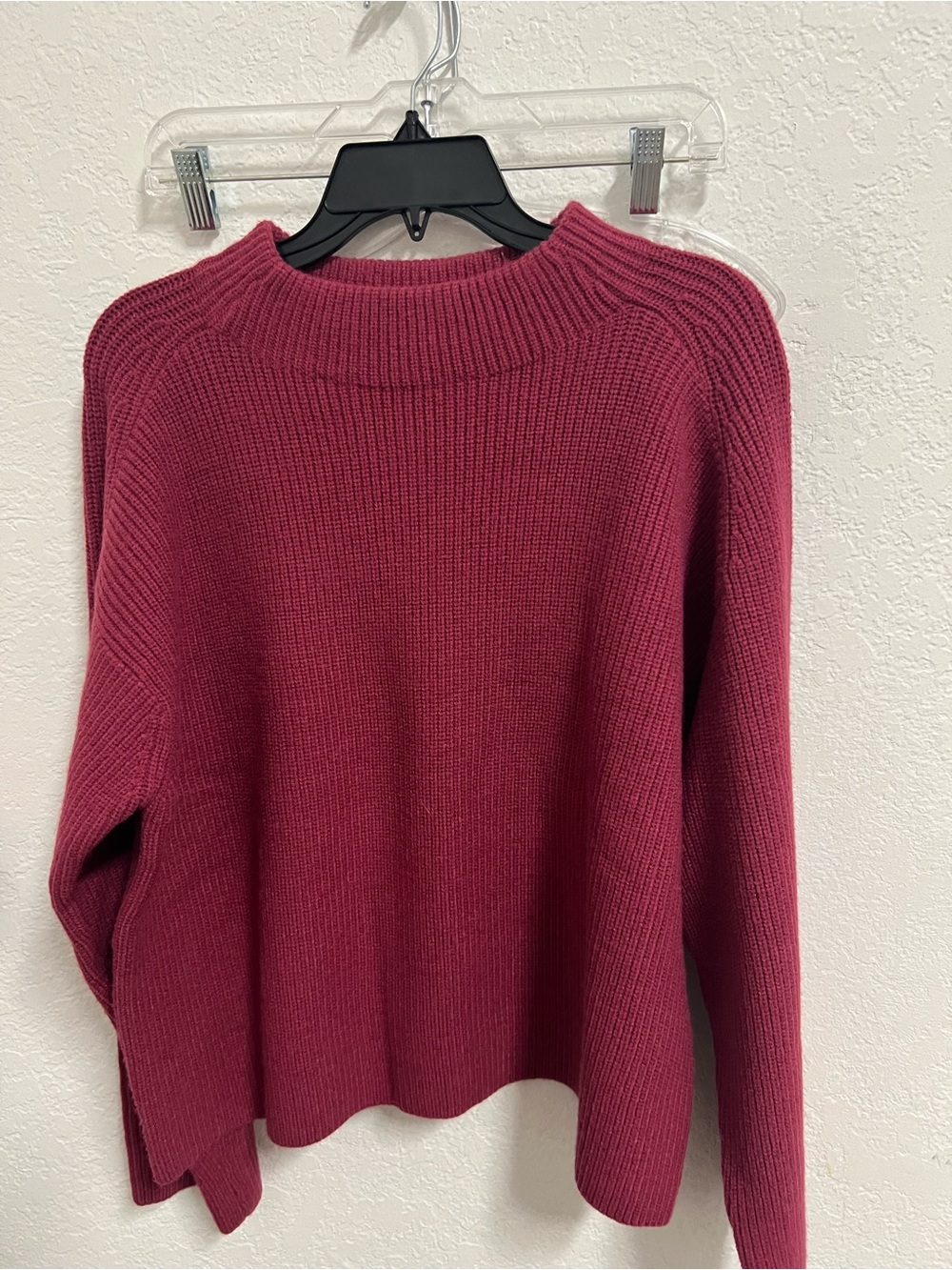 Women’s Ann Taylor Crewneck Knit Sweater - Wine Pink